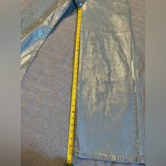Wild Fable NWT High-Rise Baggy Metallic Jeans size 8 - Picture 12 of 15